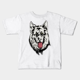 A German Shepherd head  Sketch Kids T-Shirt